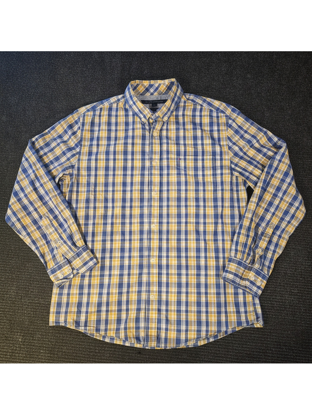 Tommy Hilfiger Custom Fit Long Sleeve Plaid Shirt L/G